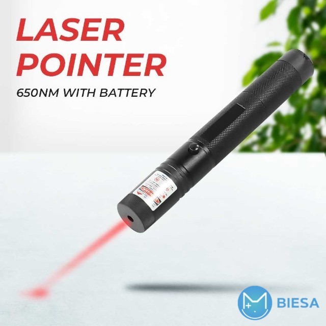 Jual Laser Pointer Presentasi Red Beam 1MW 650NM dengan Baterai 18650