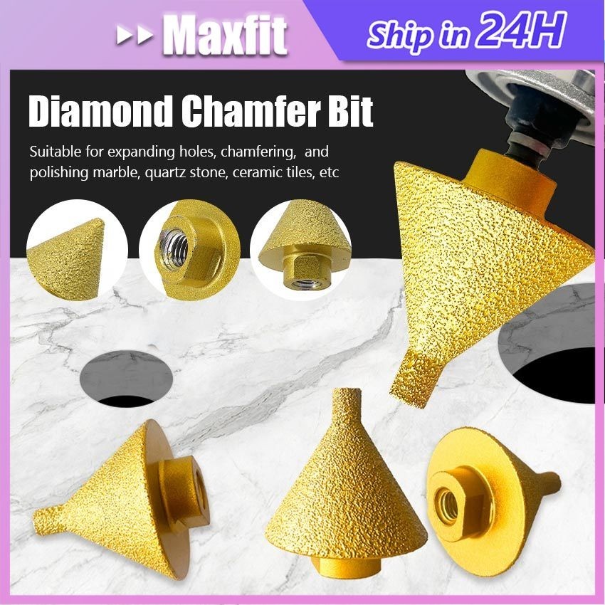 Jual Mata CNC Router Bit Diamond Chamfer Profil Batu Granit Marmer ...