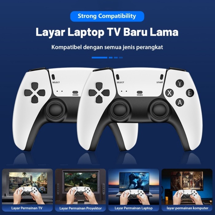 Jual SMARTCOM M15 Stik Game PS5 Console 20000 Game 4K 60fps HD Retro 2 ...