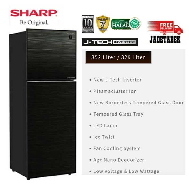 Jual Kulkas Sharp Inverter Kaca SJ-456GI-MK (456GI MK) | Shopee Indonesia