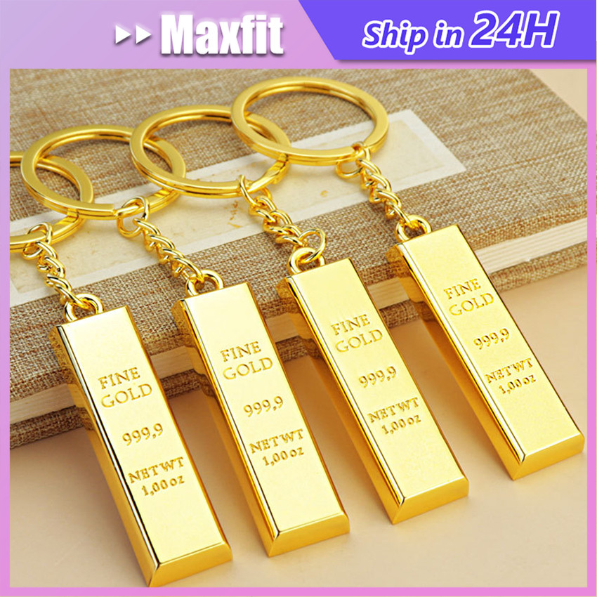 Jual Gantungan Kunci Emas Batangan Imitasi Gold Bar Replika Bahan Logam ...