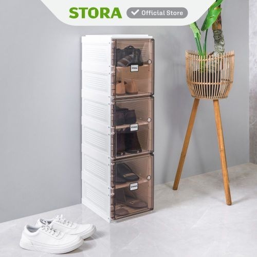 Jual Stora Rak Sepatu Lipat Transparan - 6 Tingkat | Shopee Indonesia