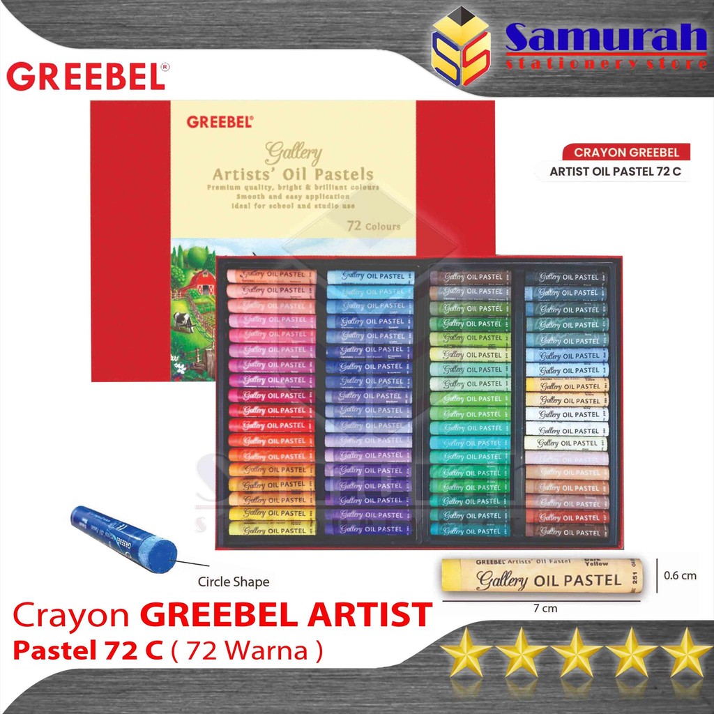 Jual Crayon Greebel Artist 72 Warna / Krayon Gambar Profesional ...
