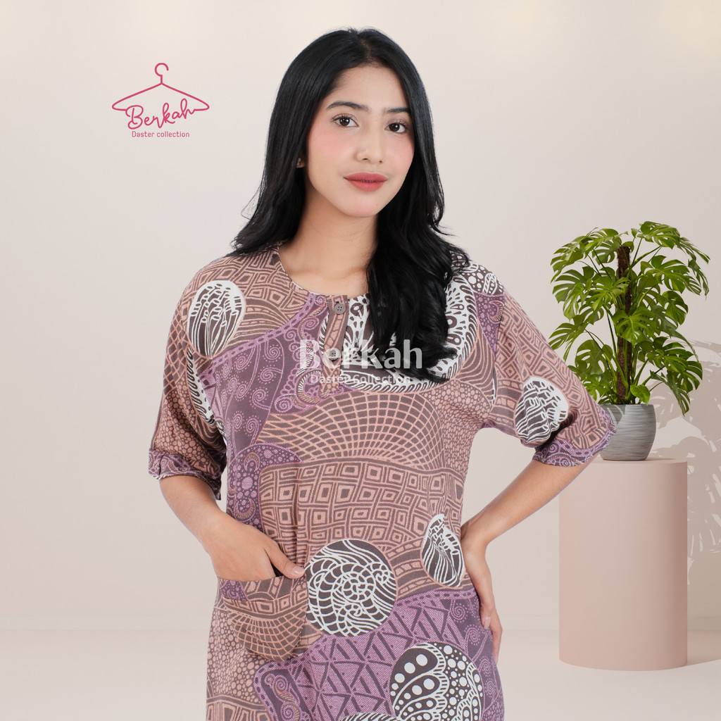 Daster Batik Rayon Busui Kancing Surya Teja