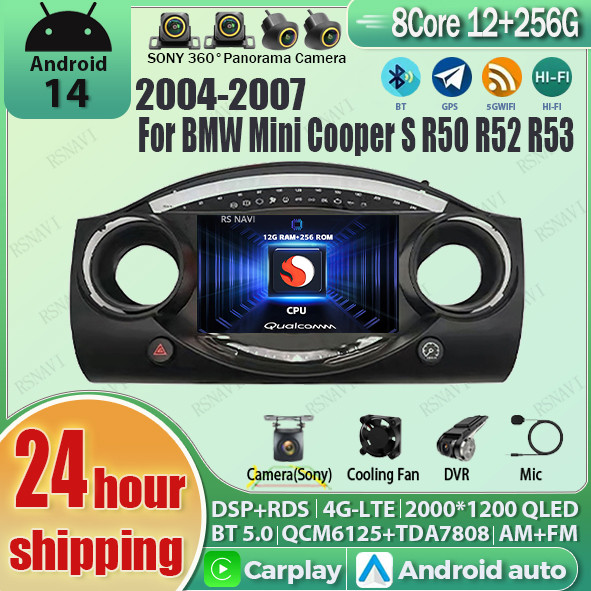 Jual Android 14 Carplay Auto 2K Screen Car Radio Multimedia Player For ...