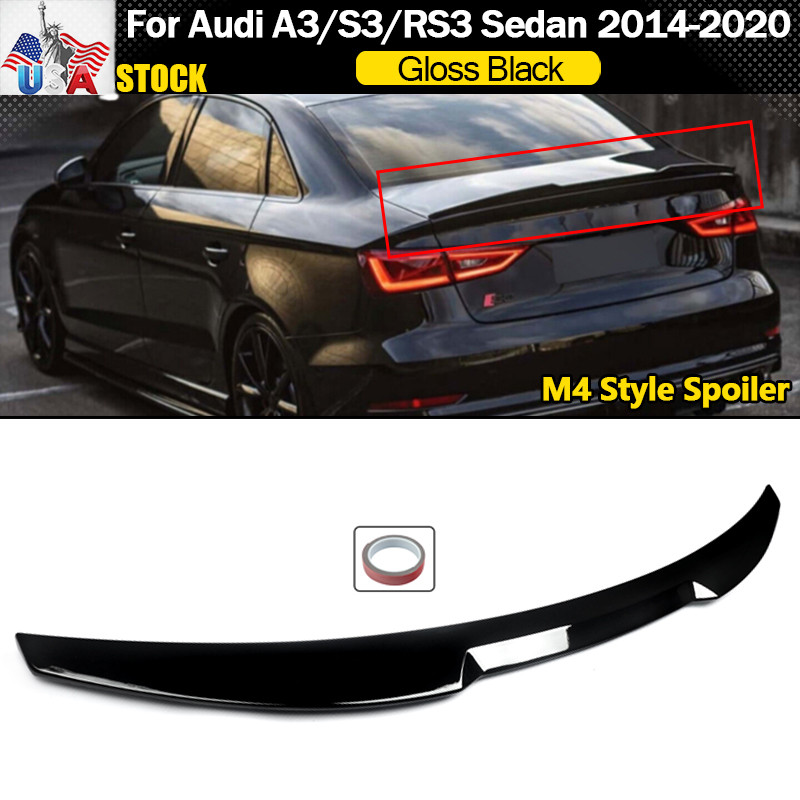 Jual V Style Rear Trunk Spoiler Wing For 2014-2020 Audi A3 S3 RS3 Sedan ...