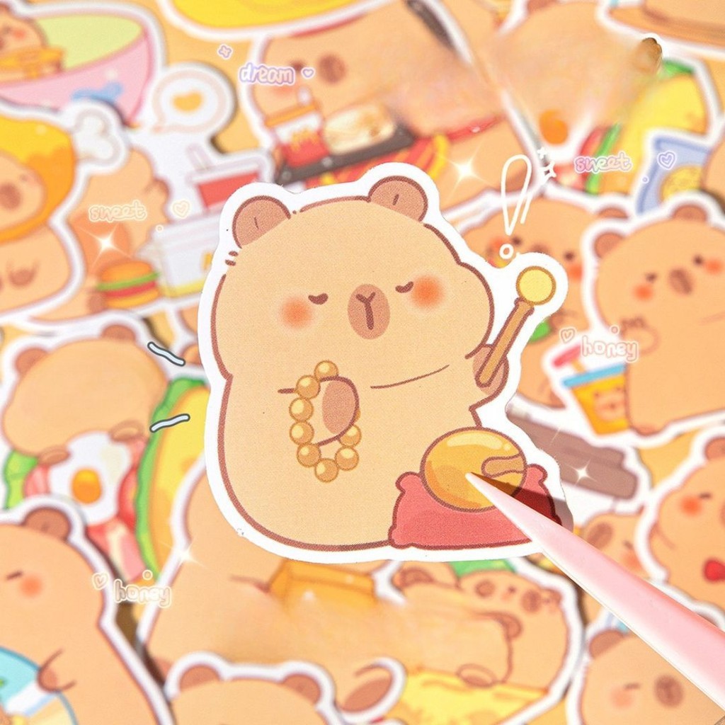 Jual GOJI Sticker Capybara 30pcs Cutting Stiker Lucu Mate Dof Jurnal ...