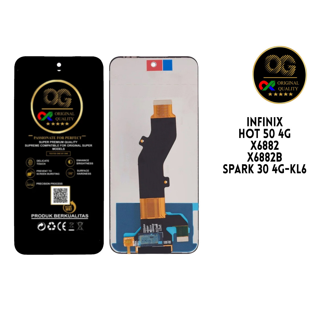 Jual ( OG SUPER ) LCD INFINIX HOT 50 4G / X6882 / X6882B / SPARK 30 4G ...