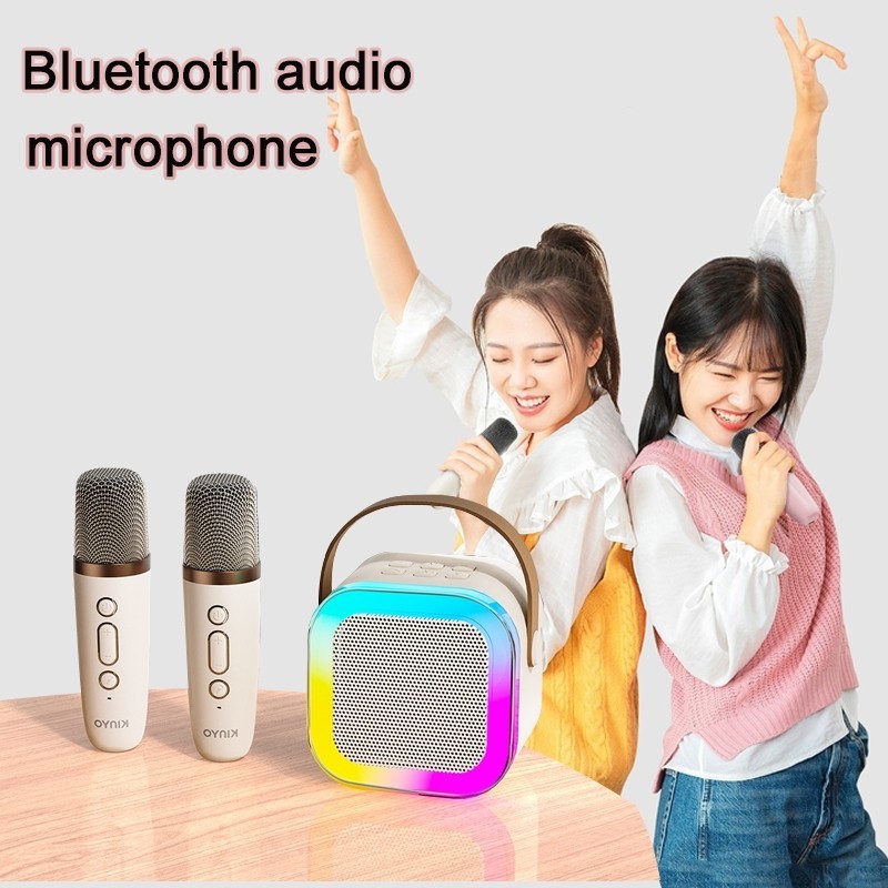 Jual Speaker bluetooth 2Mic 1 set karaoke speaker ktv Wireless Speaker ...