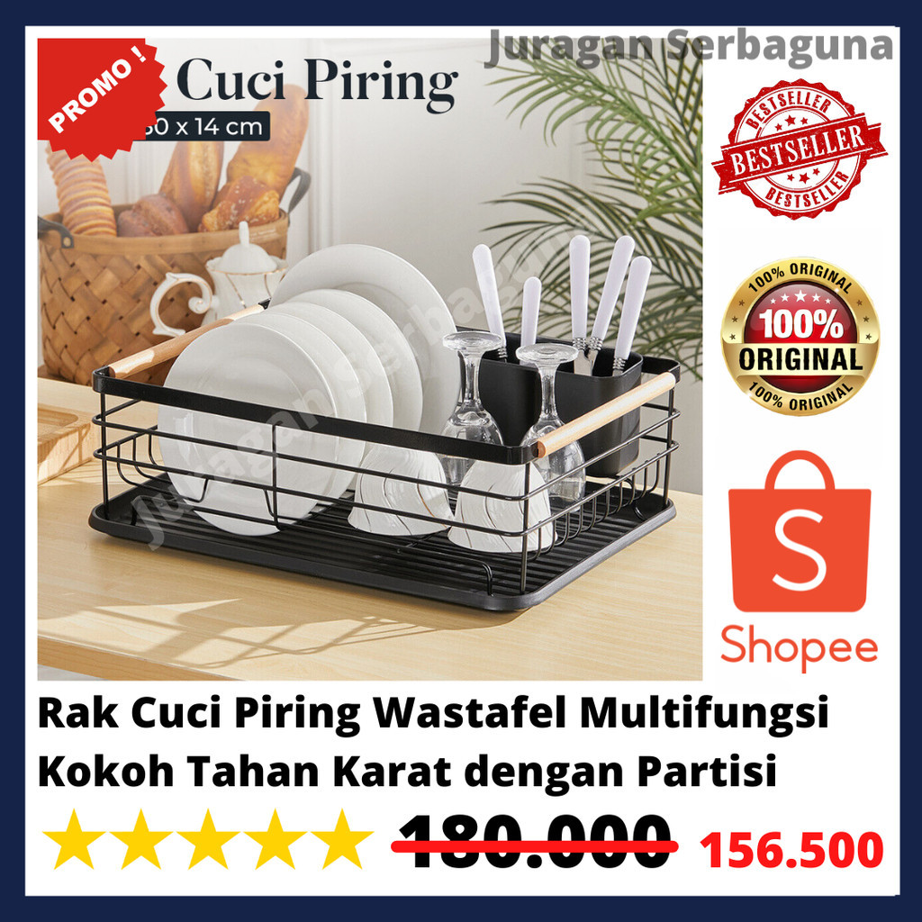 Jual Rak Cuci Piring Wastafel Multifungsi Kokoh Tahan Karat dengan ...
