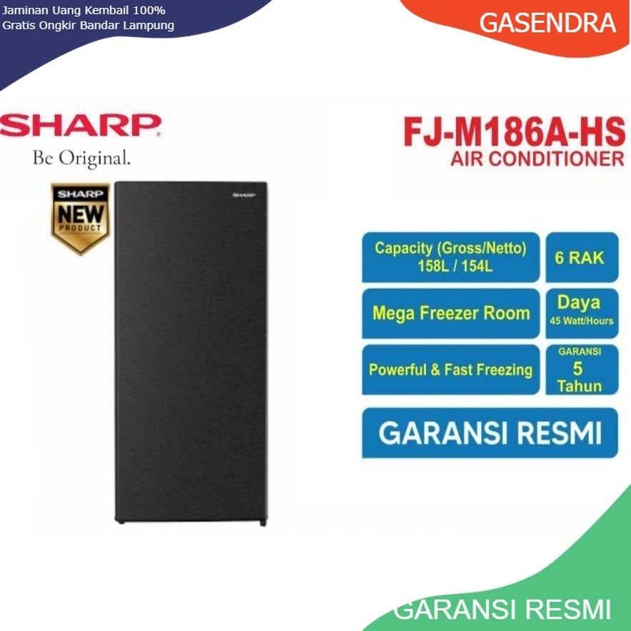 Jual Freezer SHARP FJM 186 (158 Liter) 6 Rak Low Watt Stand Freezer ...