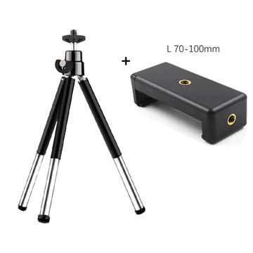 Aluminum Alloy Table Tripod Mini Tripod Metal With Handphone Holder Clip For HP Camera Tripod