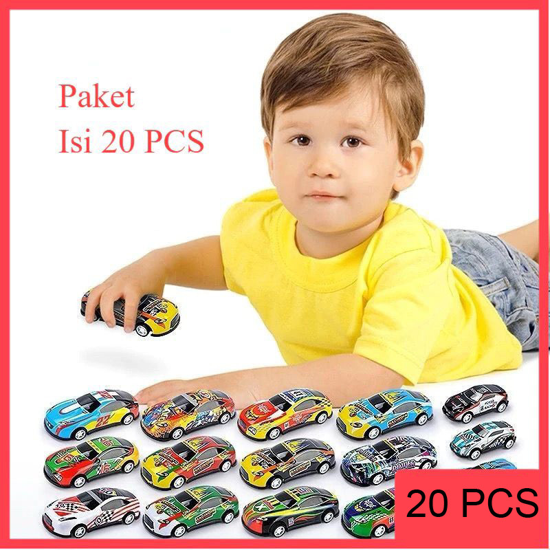 Jual Paket 20 PCS Mobil Mainan Mix Racing Car Mini Besi RM | Shopee ...