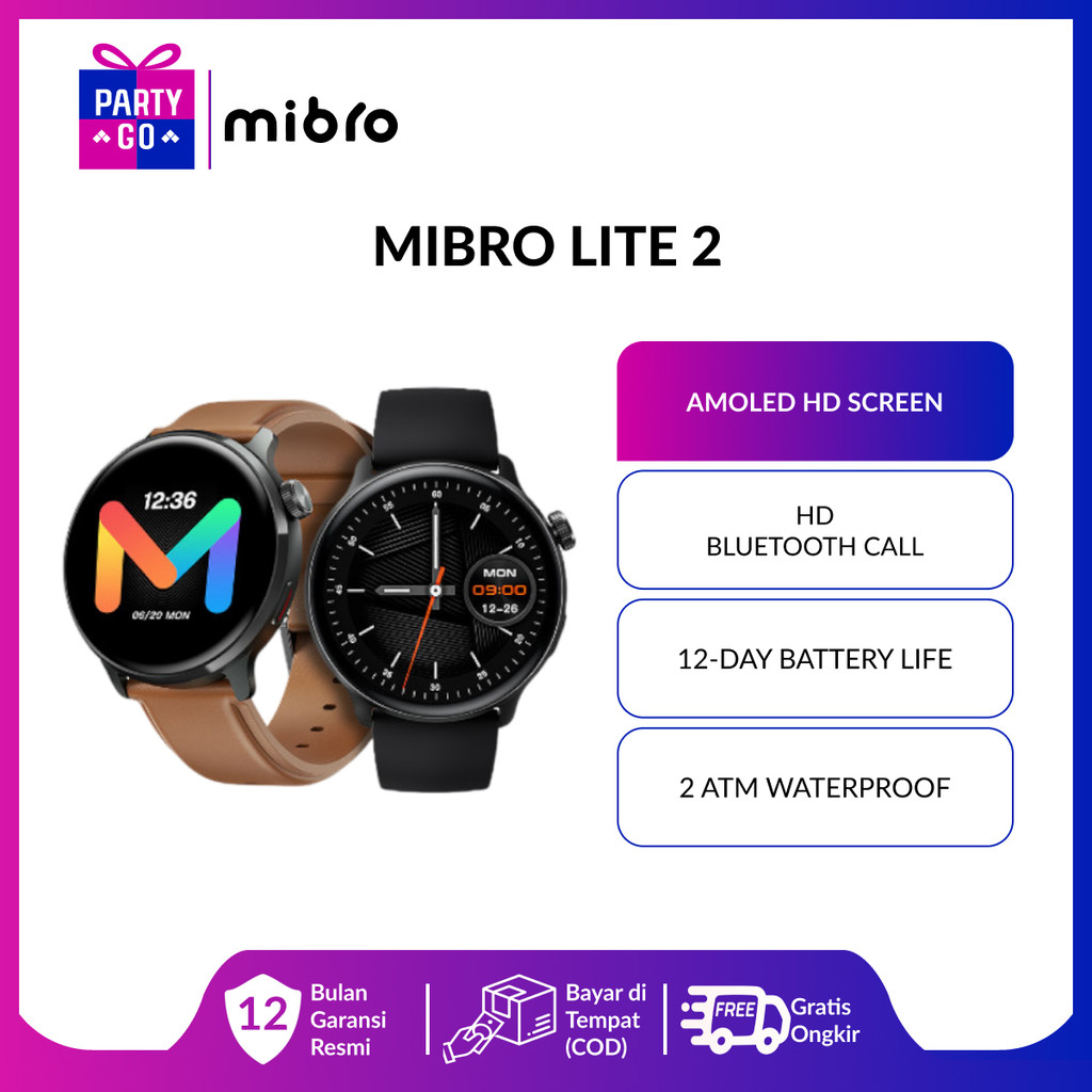 Jual Mibro Official Lite2 AMOLED Smartwatch sport bluetooth call Jam ...