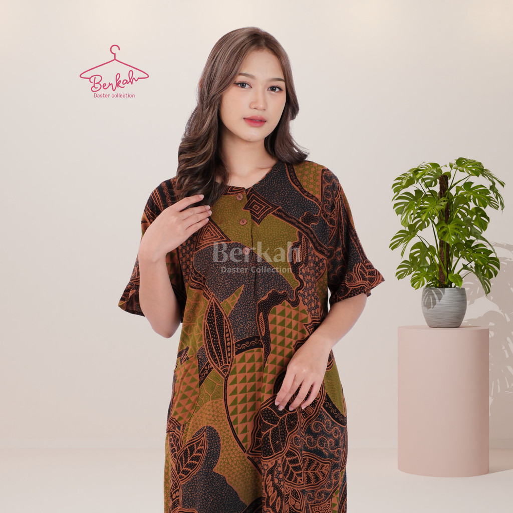 Daster Batik Rayon Busui Kancing Surya Teja