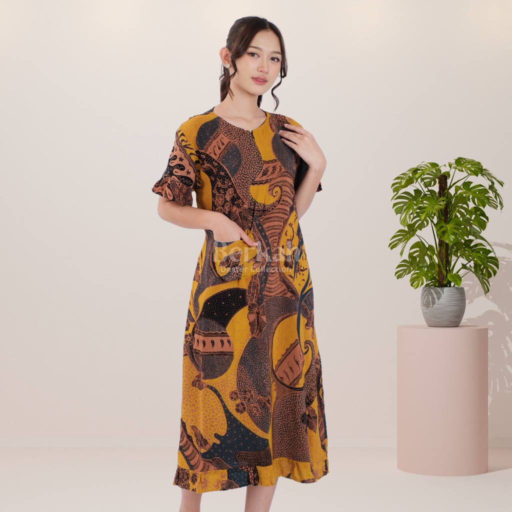 Daster Batik Rayon Busui Resleting Surya Teja 4