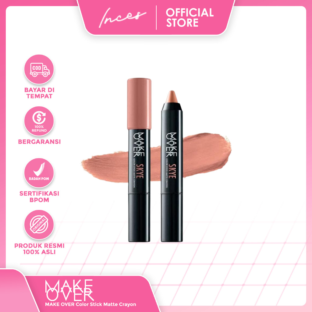 Jual FS - MAKE OVER Color Stick Matte Crayon | Brooklyn | Iris | Harper