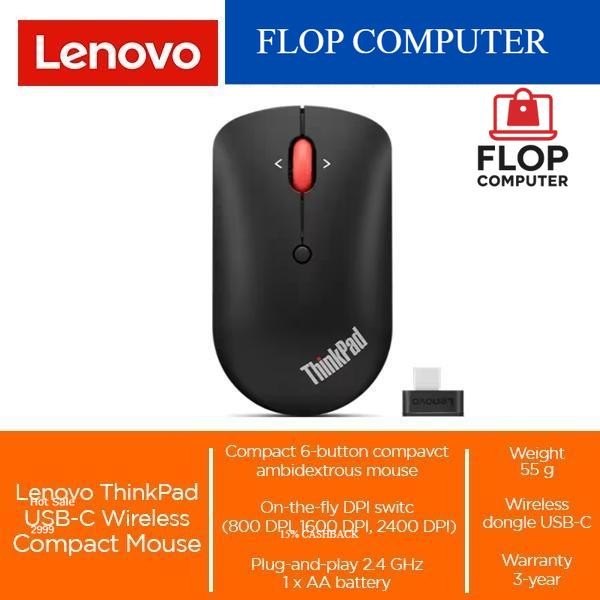 Jual Lenovo ThinkPad USB-C Wireless Compact Mouse | Shopee Indonesia