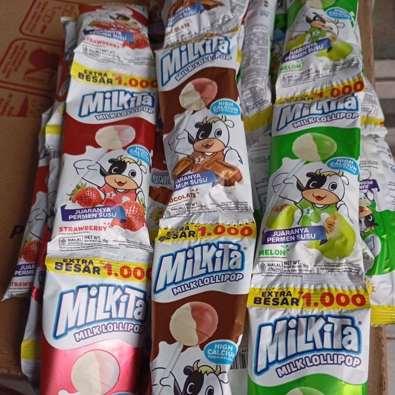 Jual milkita permen lolipop renteng isi 10 - - ARBON - ARBON | Shopee ...