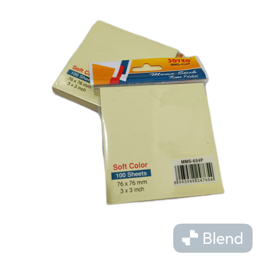 Jual Joyko Sticky Notes Warna Kuning 654P Isi 100 Sheet | Shopee Indonesia