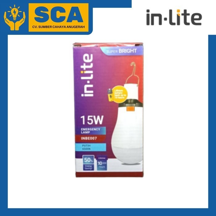 Jual Lampu Emergency Led Bulb Inlite 15W Putih 6500k | Shopee Indonesia