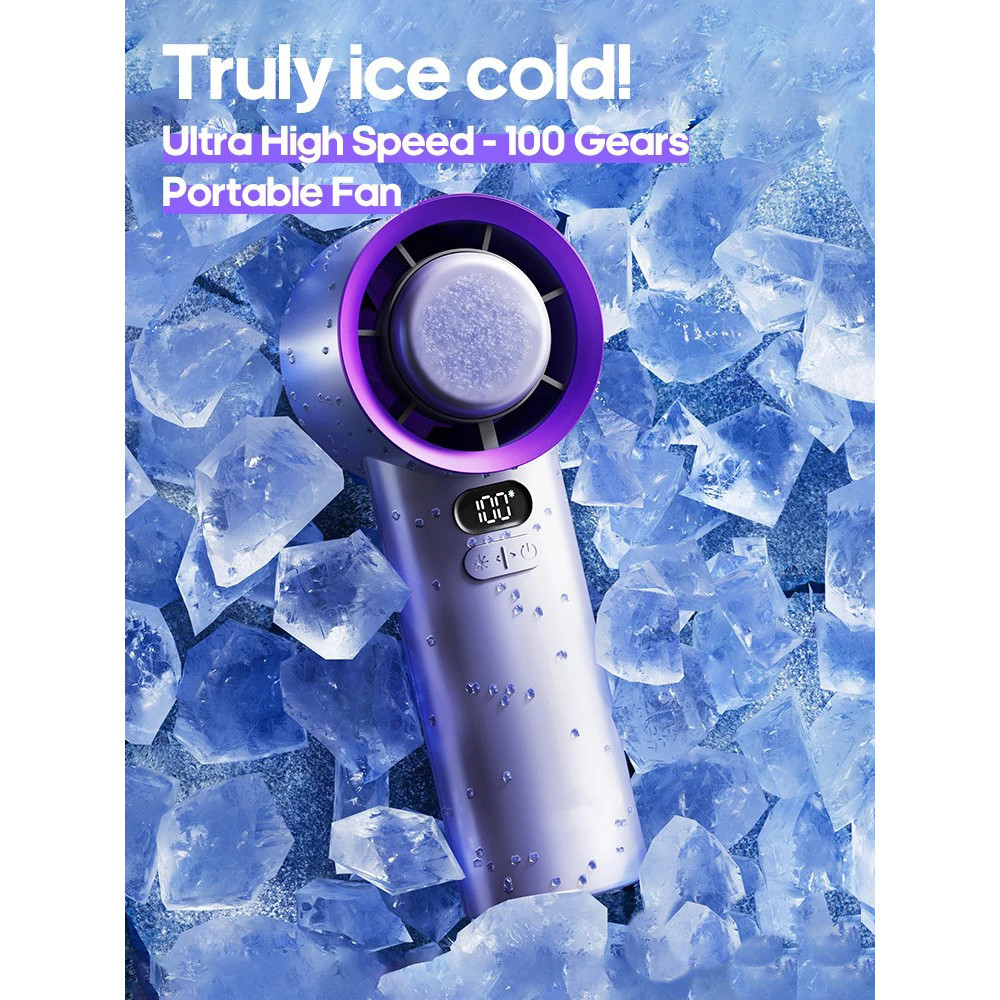 Jual Handheld Turbo Jet Fan Mini Portable Ice Cold Fan Generation ...