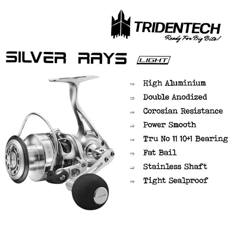 Jual REEL SPINNING TRIDENTECH SILVER RAYS LIGHT 1000 | Shopee Indonesia