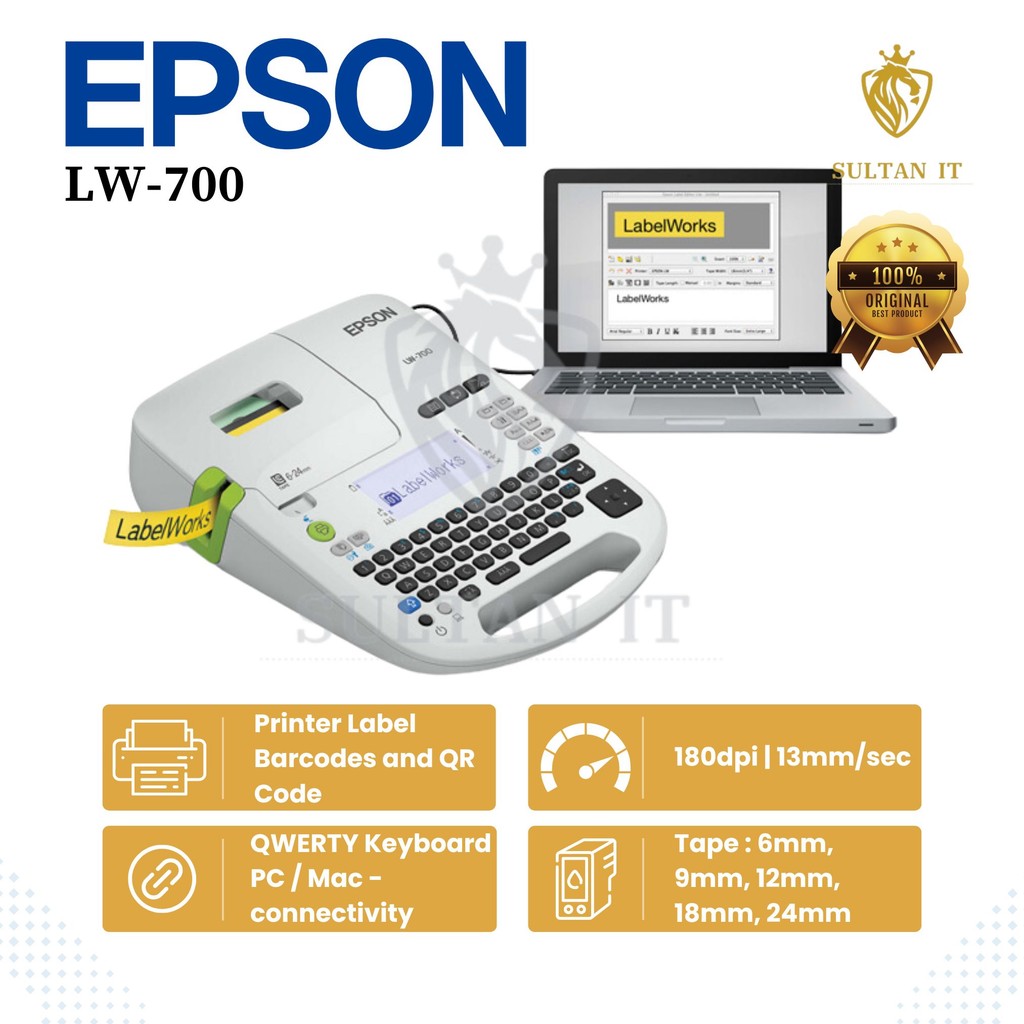 Jual Epson Printer Label LW-700 Label Work Barcode QR Code LW 700 ...