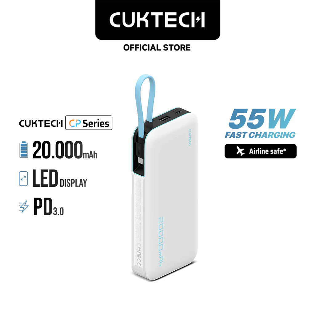 Cuktech CP253L Power Bank 20000mAh 55W USB Type-C Fast Charging