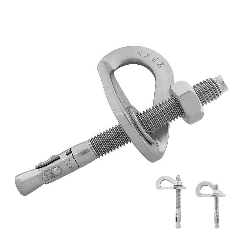 2Pcs 25KN Anchor Set Hanger Expansion Bolt Nut Piton Rock Climbing