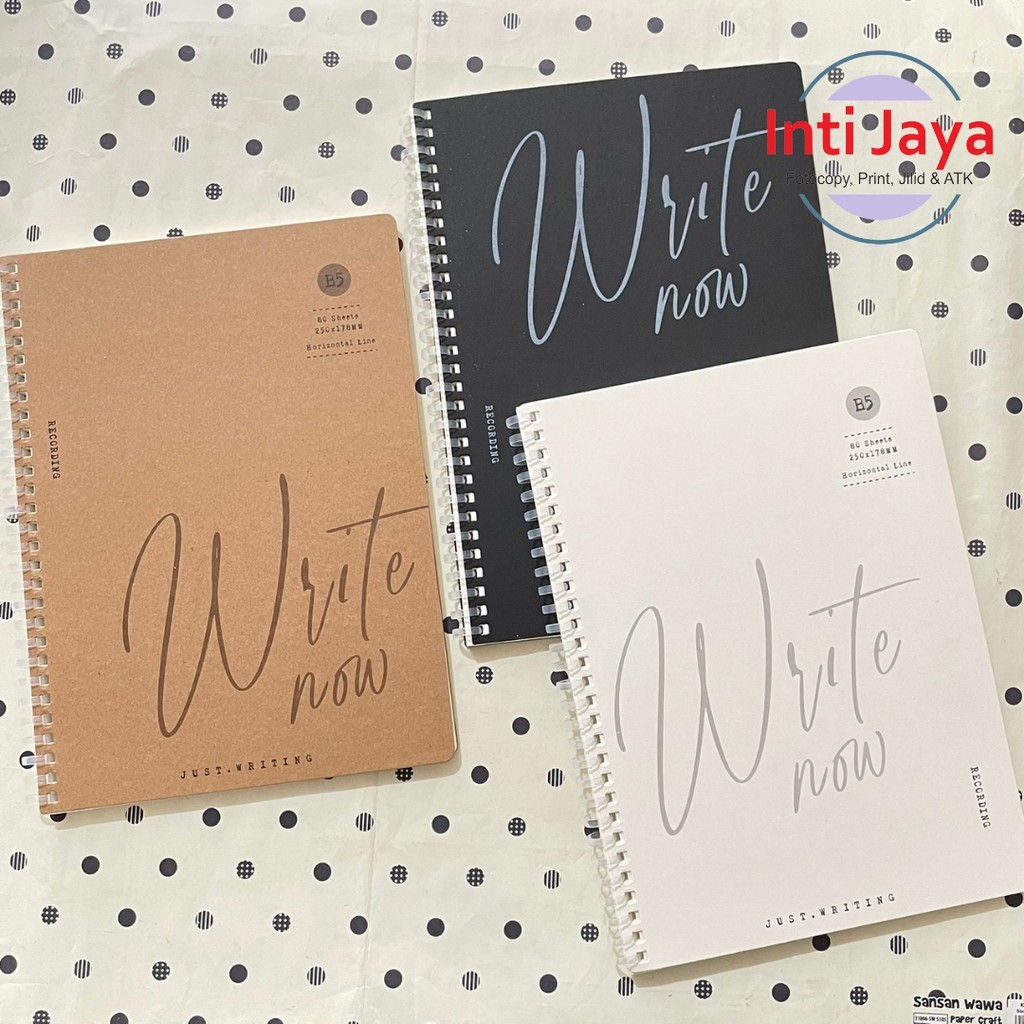 Jual Notes Wengu B5 Write Now Putih Hitam Coklat 29 Ring Buku Tulis ...
