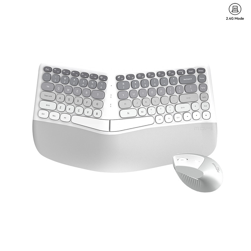 Jual Ergonomic 2.4G Wireless Split Keyboard Mouse Set for Laptop ...
