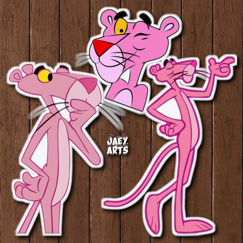 Jual BUNDLE Stiker Pack Pink Panther 3 Pcs Ukuran Besar Stiker Kartun ...
