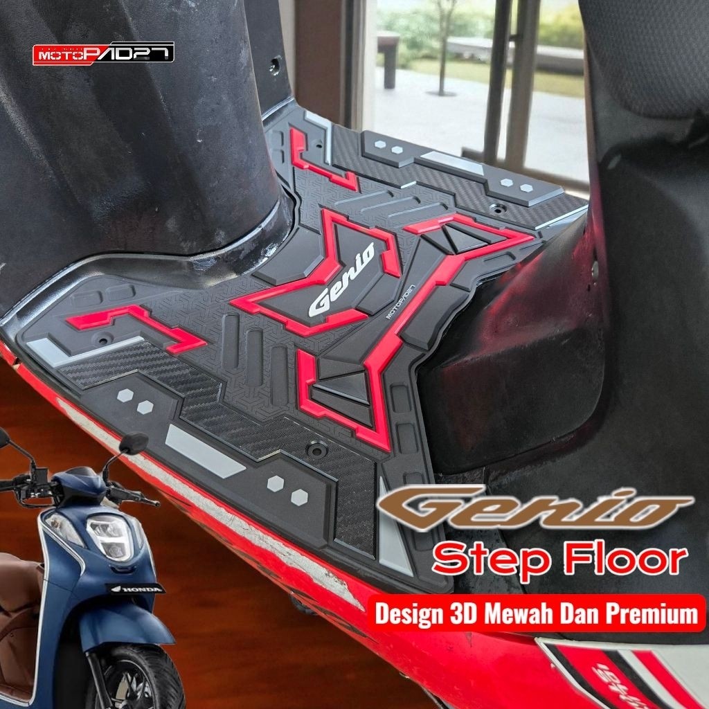Jual Motopad27 Rubber premium step floor karpet honda genio old dan New ...