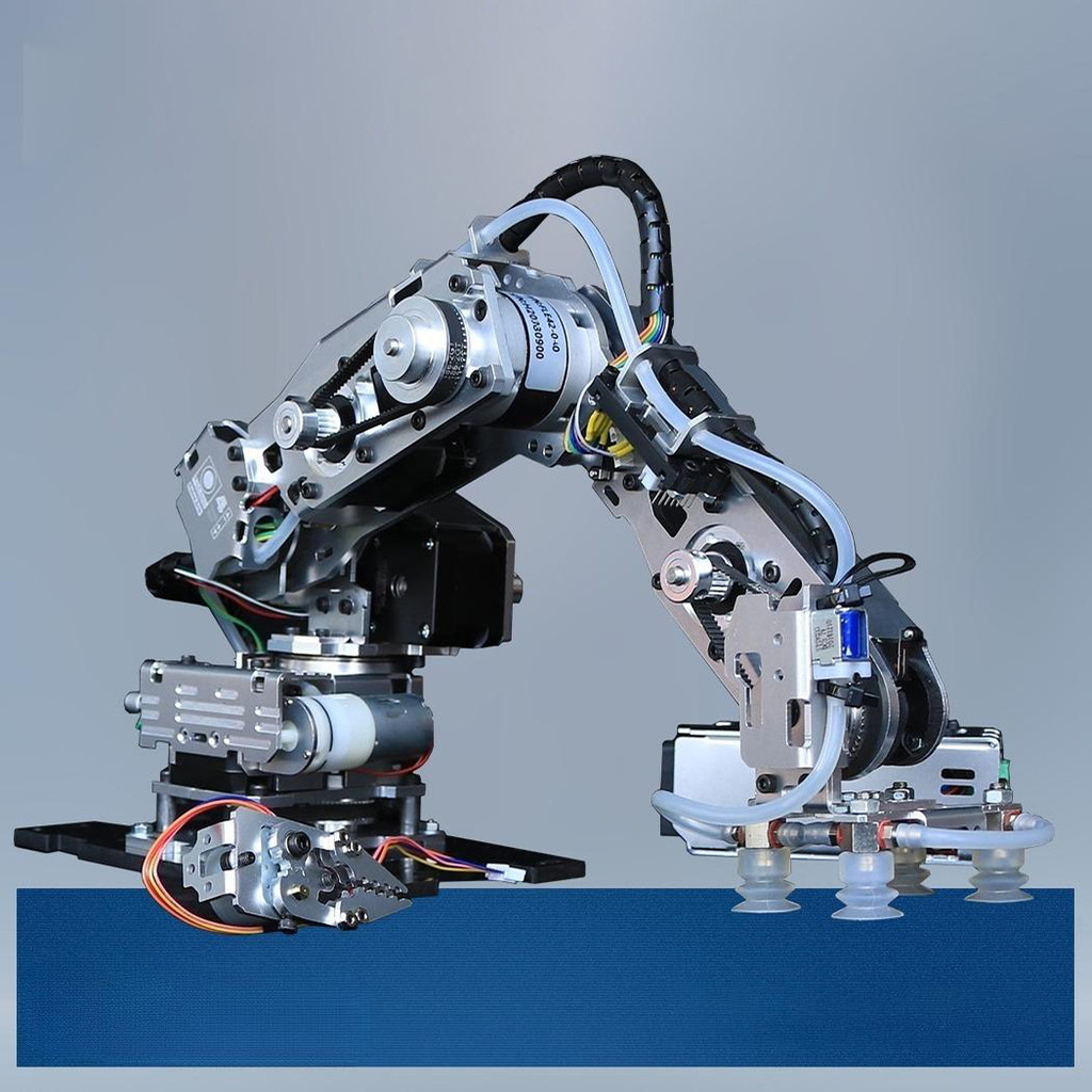 Jual 4 Axis Stepping Robotic Arm with Suction Cup Pump Stepper Motor ...