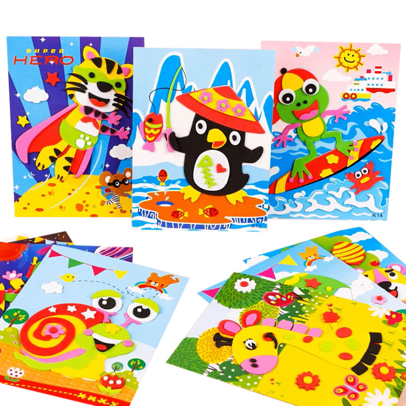 Jual 3D EVA Foam Sticker Puzzle Game DIY Cartoon Animal Learning ...