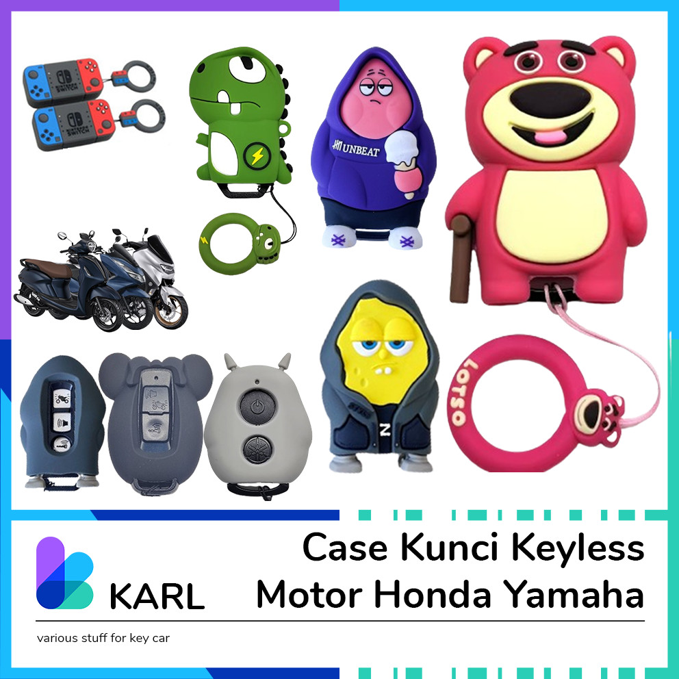 Case Kunci Motor Keyless / Cover Key Motorcycle Honda Yamaha PCX NMAX Vario Scoopy Fazzio ADV