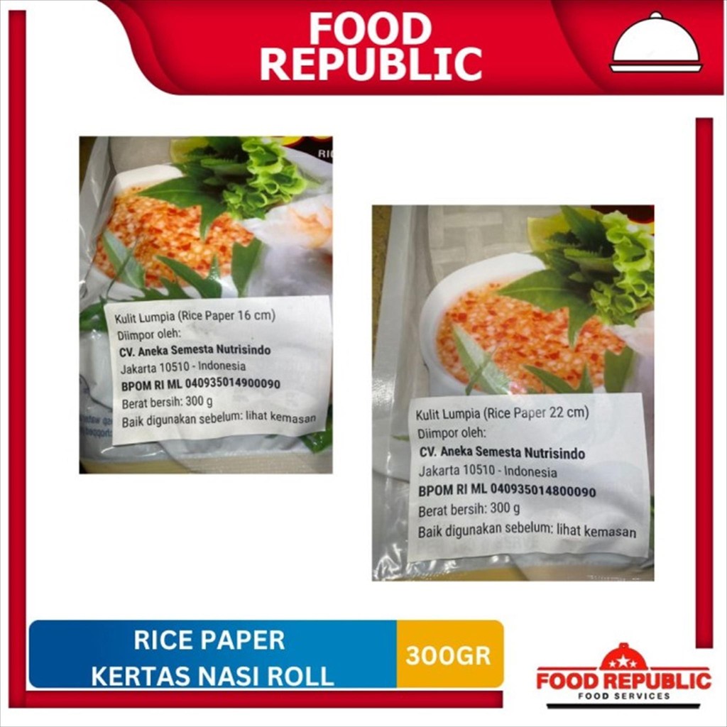 Jual SENTA THIN RICE PAPER / Kulit Lumpia Bulat / Rice Roll 300 gr ...