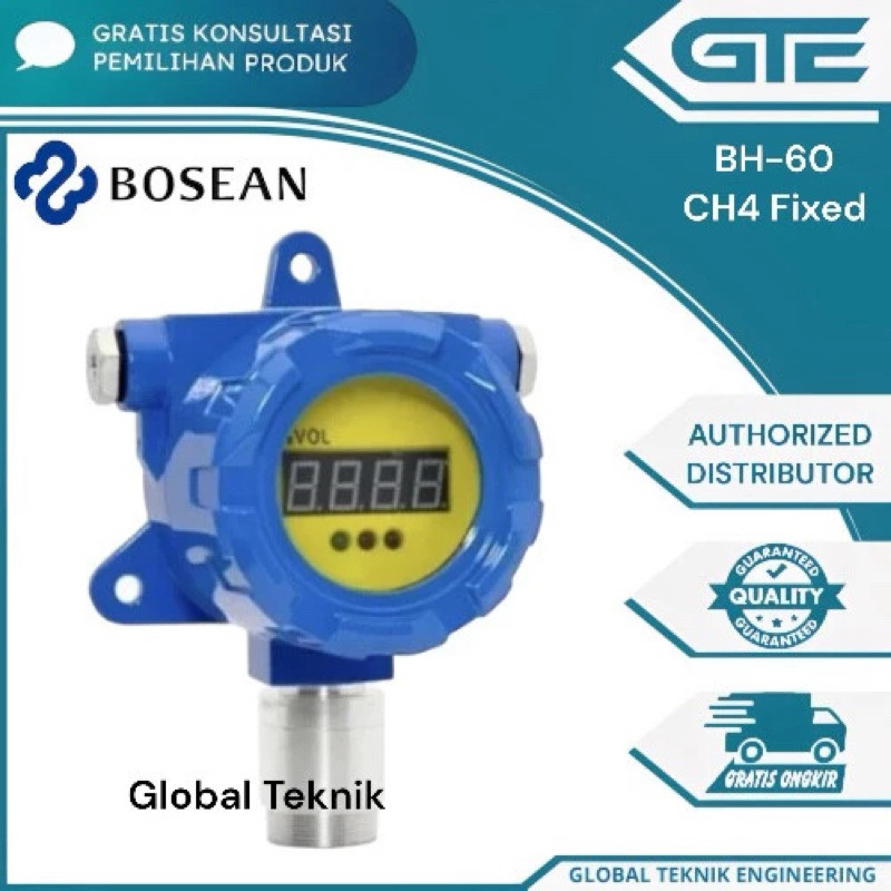 Jual CH4 Fixed Gas Detector Methane BH-60 EX Bosean BH60 Metana Bosean ...