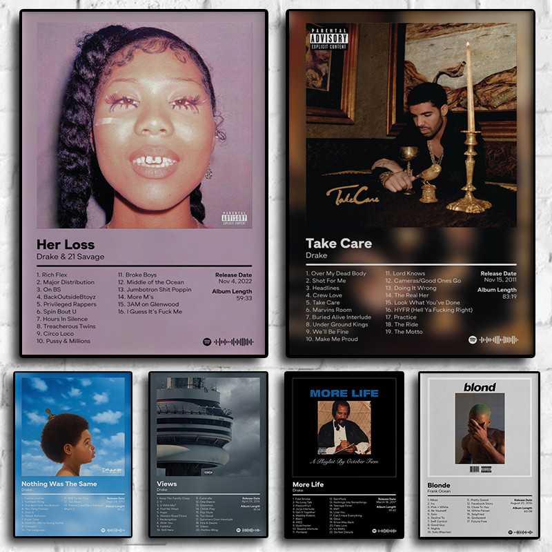 Jual Drake Pop Rap Music Album Cover Poster Aesthetic Rapper Hip Hop ...