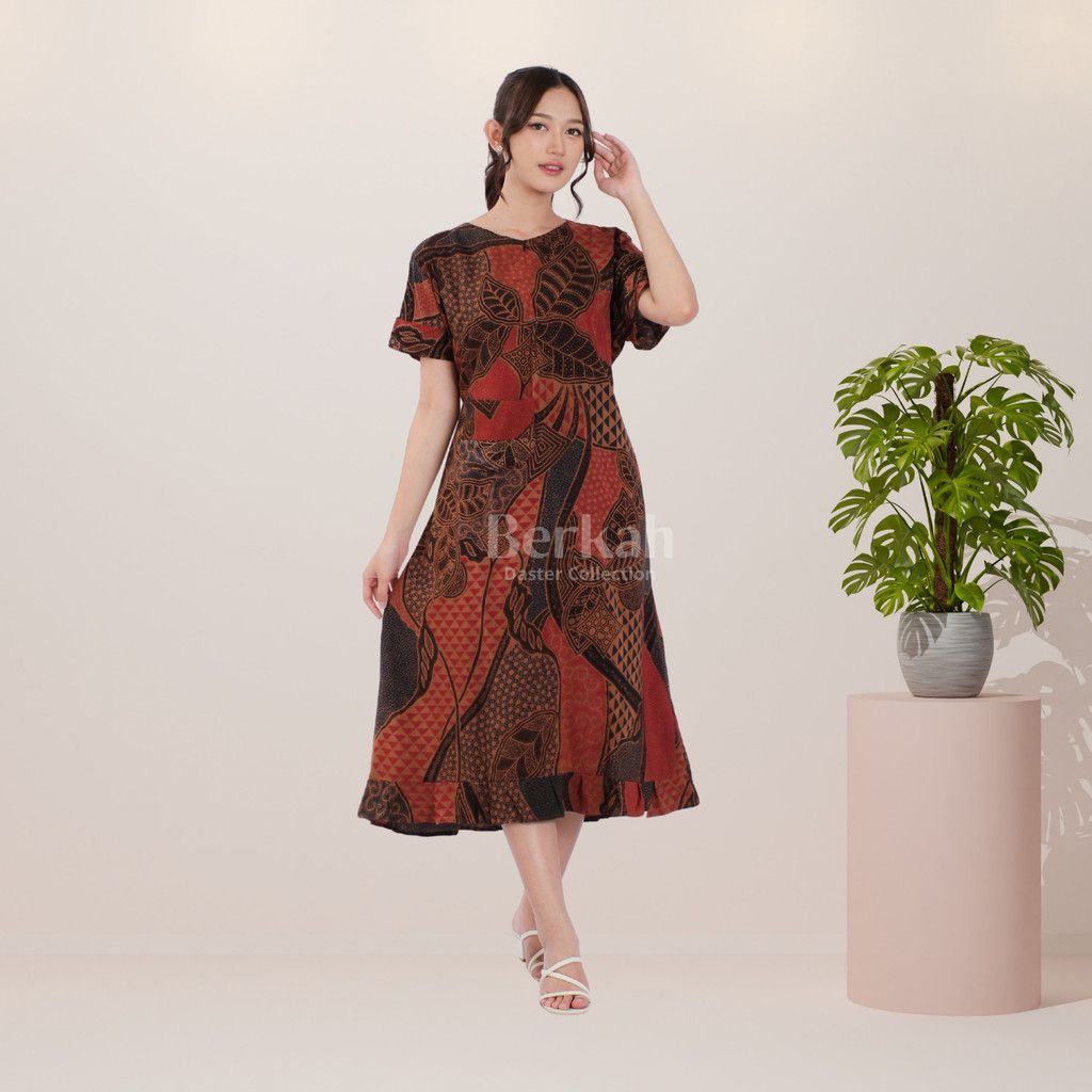 Daster Batik Rayon Busui Resleting Surya Teja 2