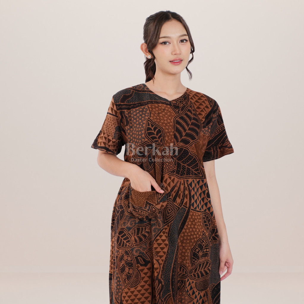 Daster Batik Rayon Busui Resleting Surya Teja 5