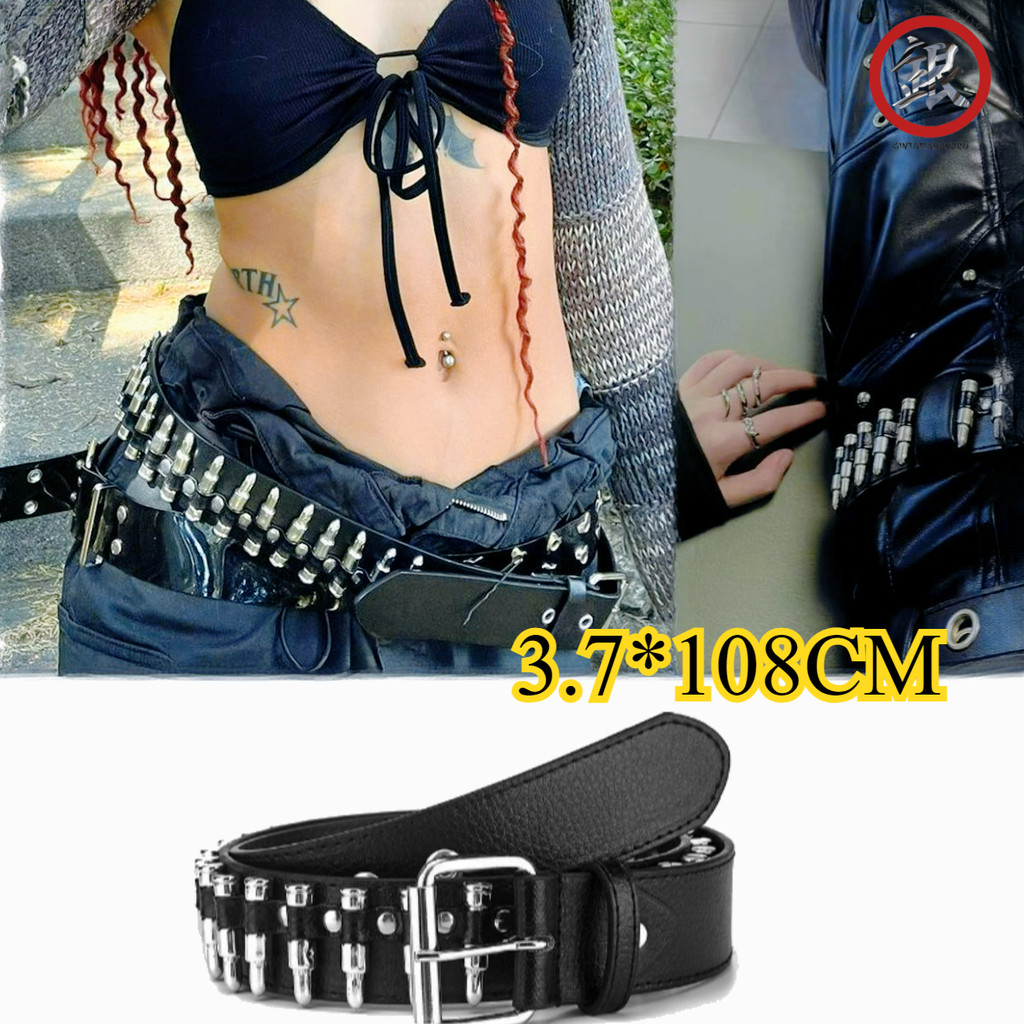 Jual Sabuk Punk /Fashion Wanita Kulit Punk Belt /Sabuk Kulit Rock Sabuk ...