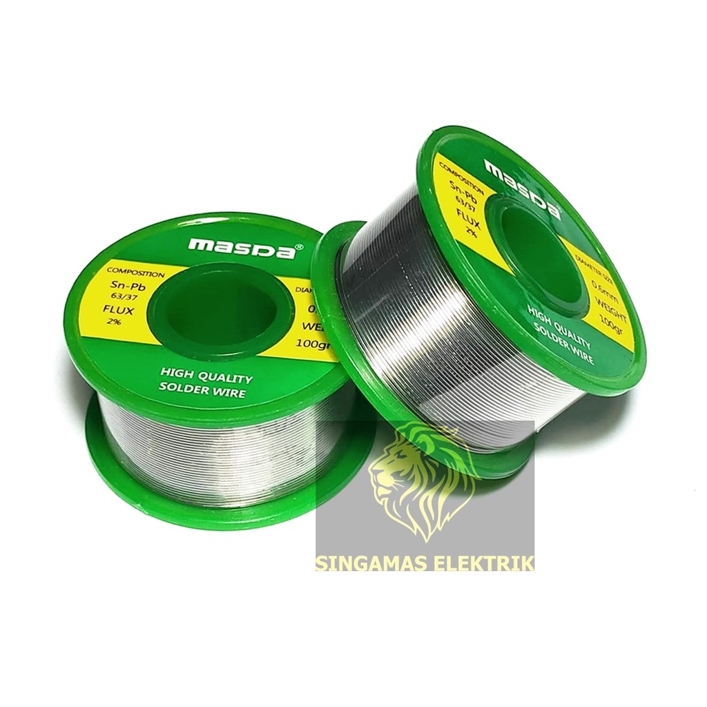 Jual Timah Solder Masda Sn-63 Pb-37 Flux 2% 0.6mm 100Gram | Shopee ...