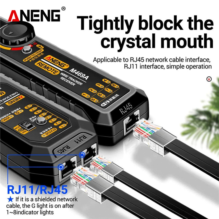 Jual Tester Kabel LAN RJ45/RJ11, Aneng M469A Ori - Alat Cek Kabel ...