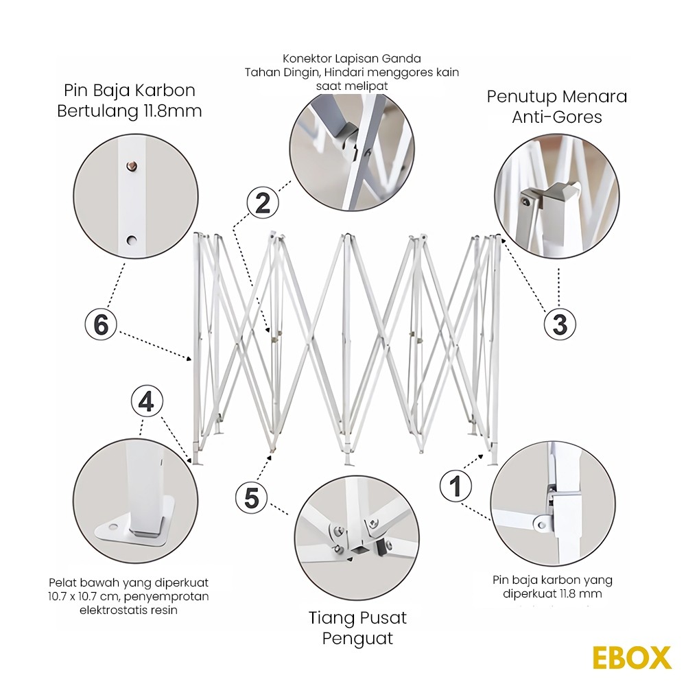 Jual EBOX foldable premium tent, scratch-proof, outdoor heat and rain ...