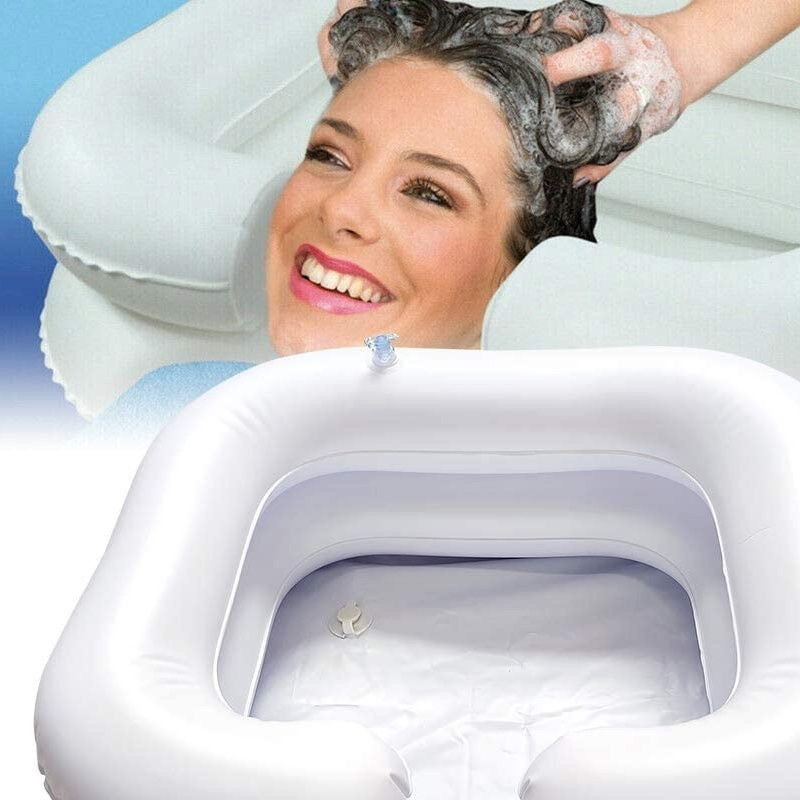 Jual Portable PVC Baskom Tiup Wadah Cuci Rambut Wasbak Keramas Orang ...
