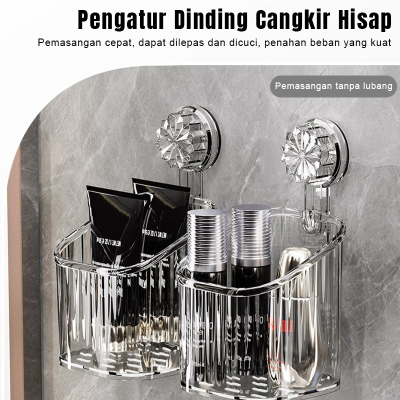 Jual Rak penyimpanan rak penyimpanan kamar mandi transparan Rak Gantung ...
