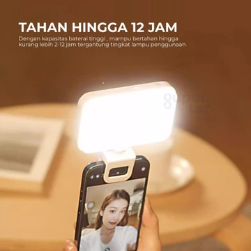 Phone Selfie Light Mini LED Cube Clip Portable Lampu Jepit Hp Lampu Ngonten Video Vlog Makeup