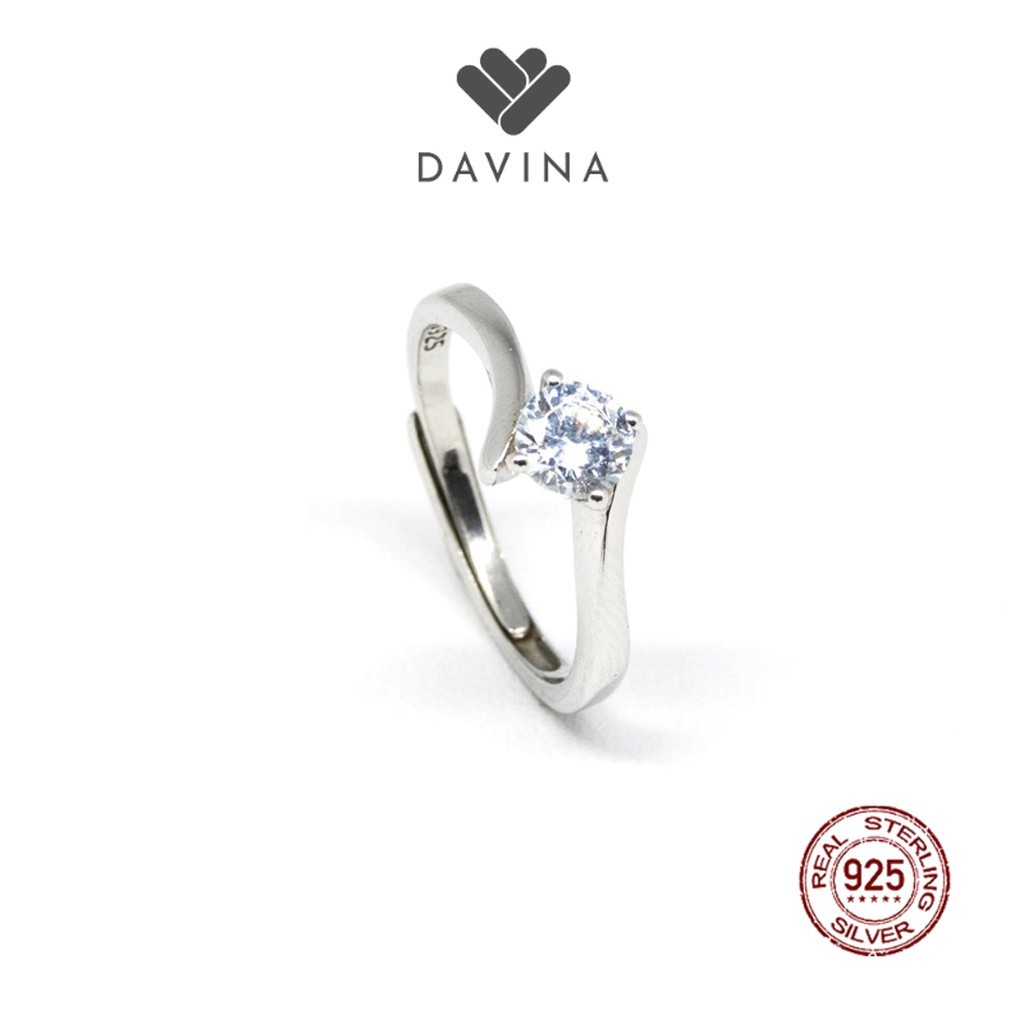 Jual DAVINA Ladies Elora Ring Sterling Silver 925- Cincin Wanita Perak ...